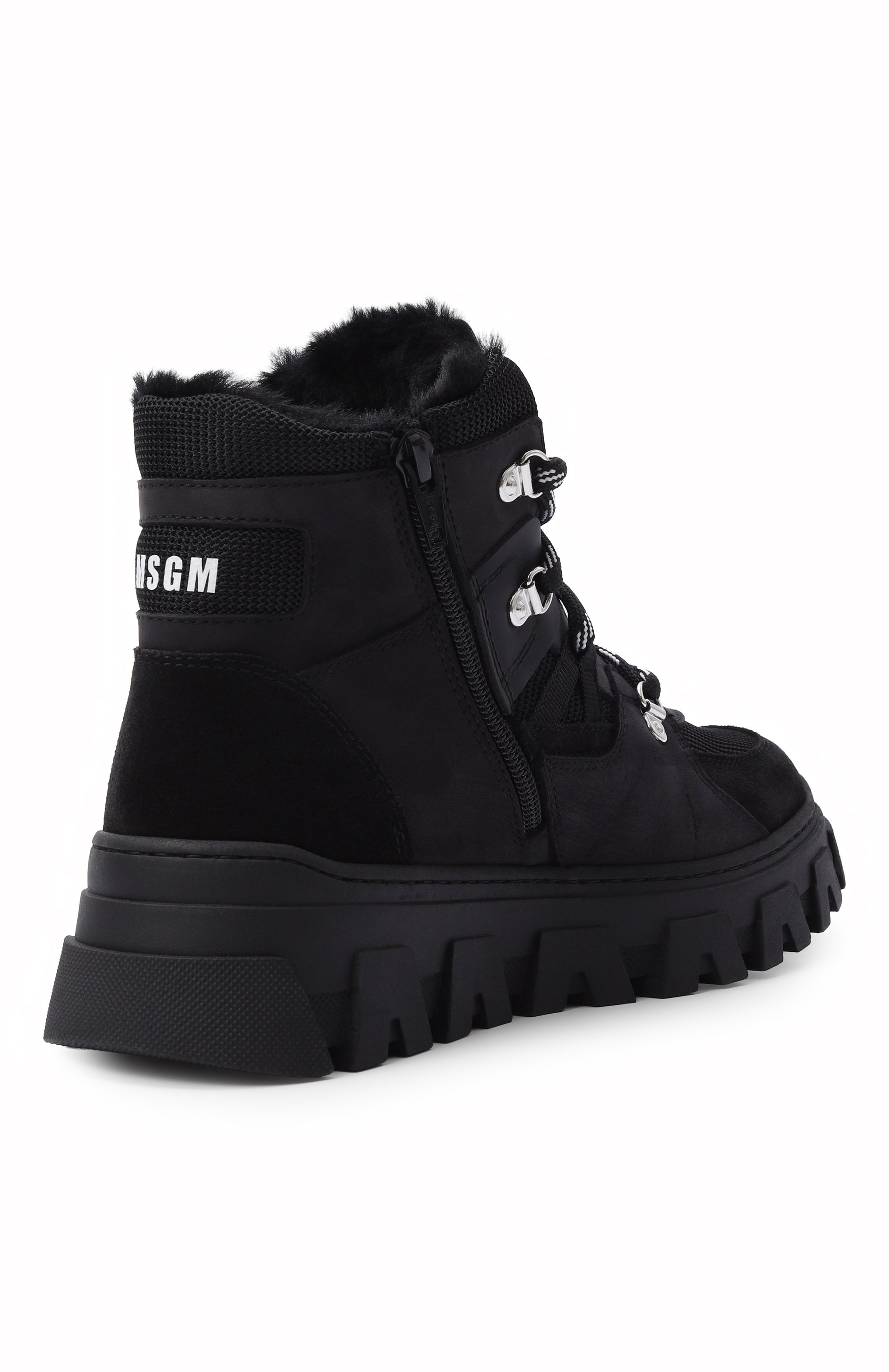 Утепленные ботинки MSGM KIDS черного цвета по цене 39650 руб., арт. 84000/VAR3_001, фото 3 Утепленные ботинки MSGM KIDS, арт. 84000/VAR3_001, фото 3