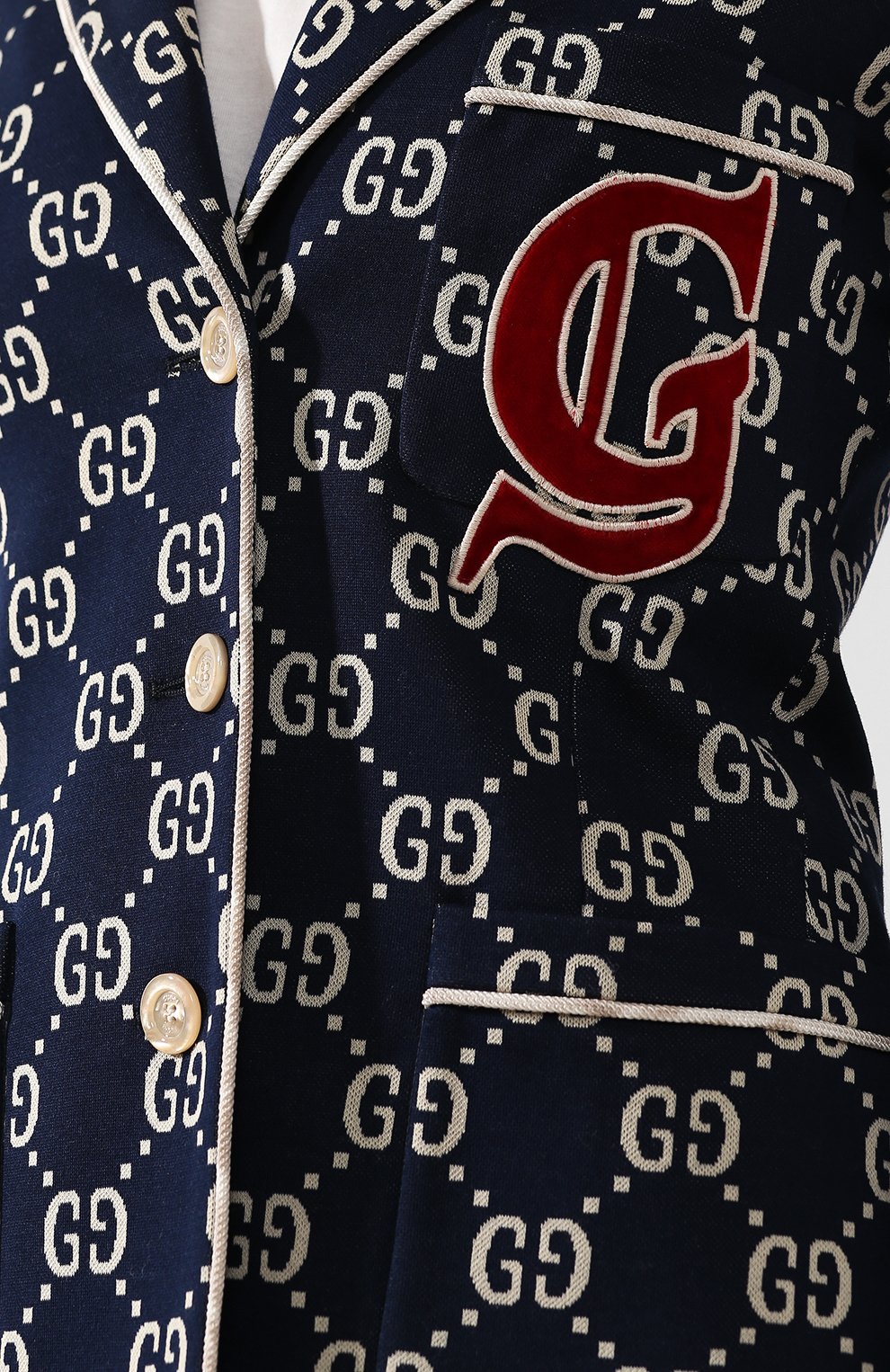 Хлопковый жакет с логотипом бренда GUCCI, арт. 516413/ZLK15, фото 5