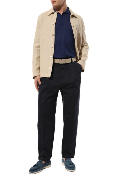 Замшевые лоферы malibu SANTONI синего цвета по цене 59950 руб., арт. MGAG18778TICSSG5U29, фото 2 Замшевые лоферы malibu SANTONI, арт. MGAG18778TICSSG5U29, фото 2