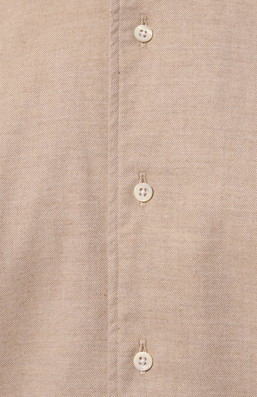 Хлопковая рубашка Corneliani 94P156-9411629 Бежевый  94P156-9411629 Фото 5