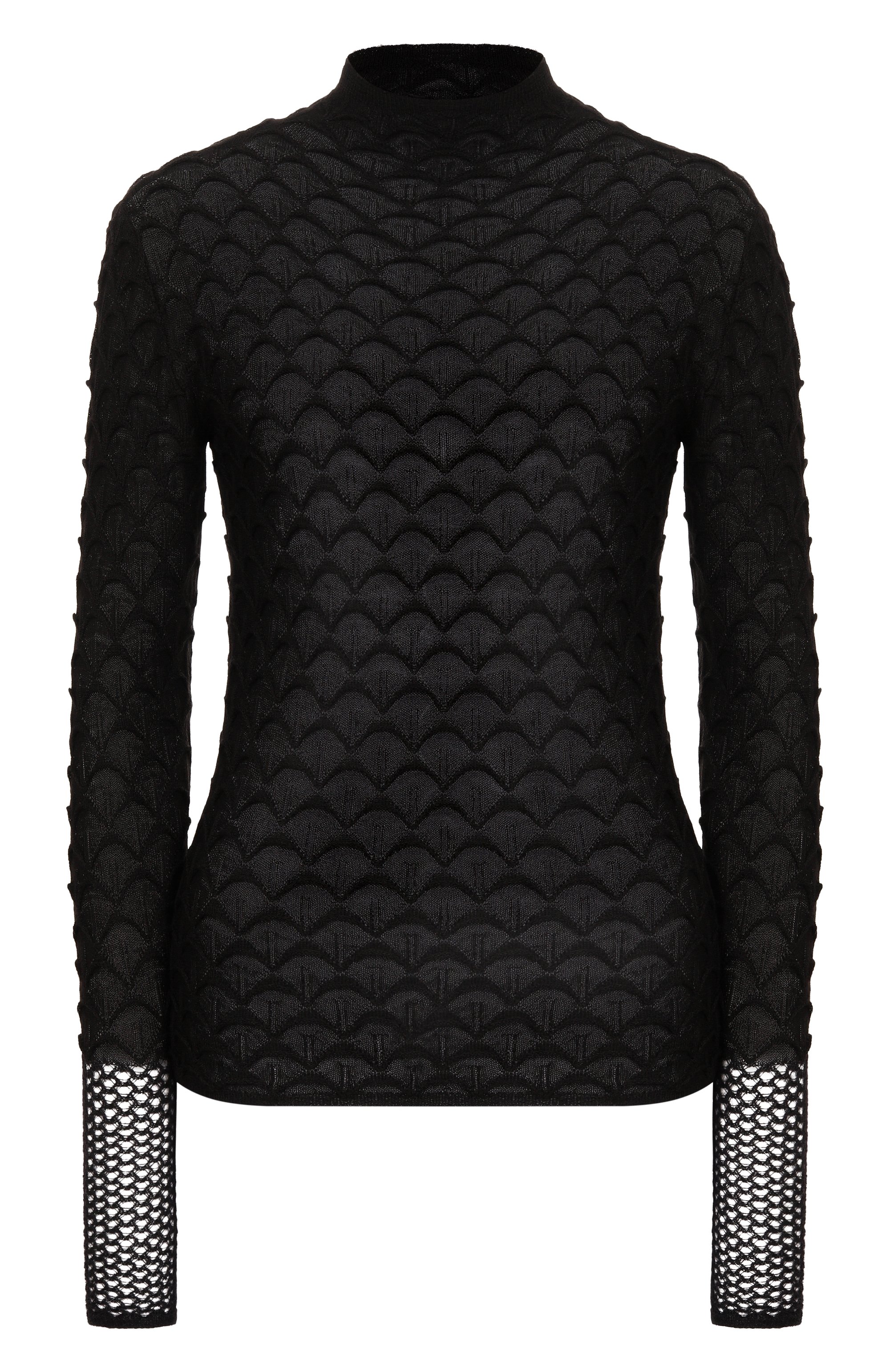 Шерстяной пуловер LANVIN черного цвета по цене 69950 руб., арт. RW-P00005-K123-A26, фото 1 Шерстяной пуловер LANVIN, арт. RW-P00005-K123-A26, фото 1