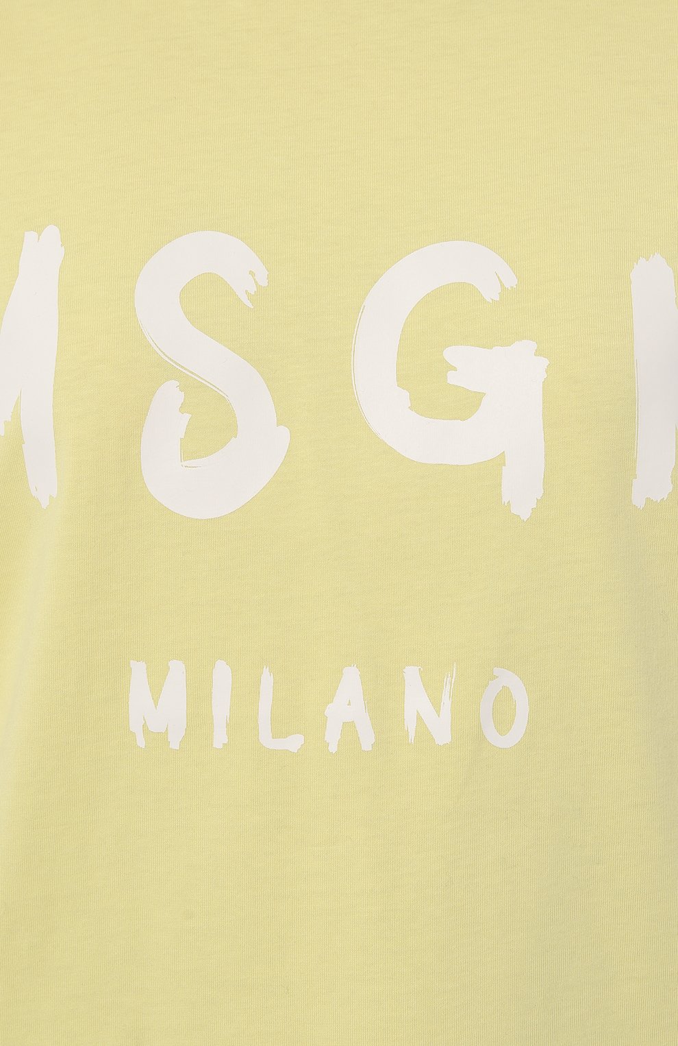 Хлопковая футболка MSGM желтого цвета по цене 11650 руб., арт. 3642MDM510/247002, фото 5 Хлопковая футболка MSGM, арт. 3642MDM510/247002, фото 5