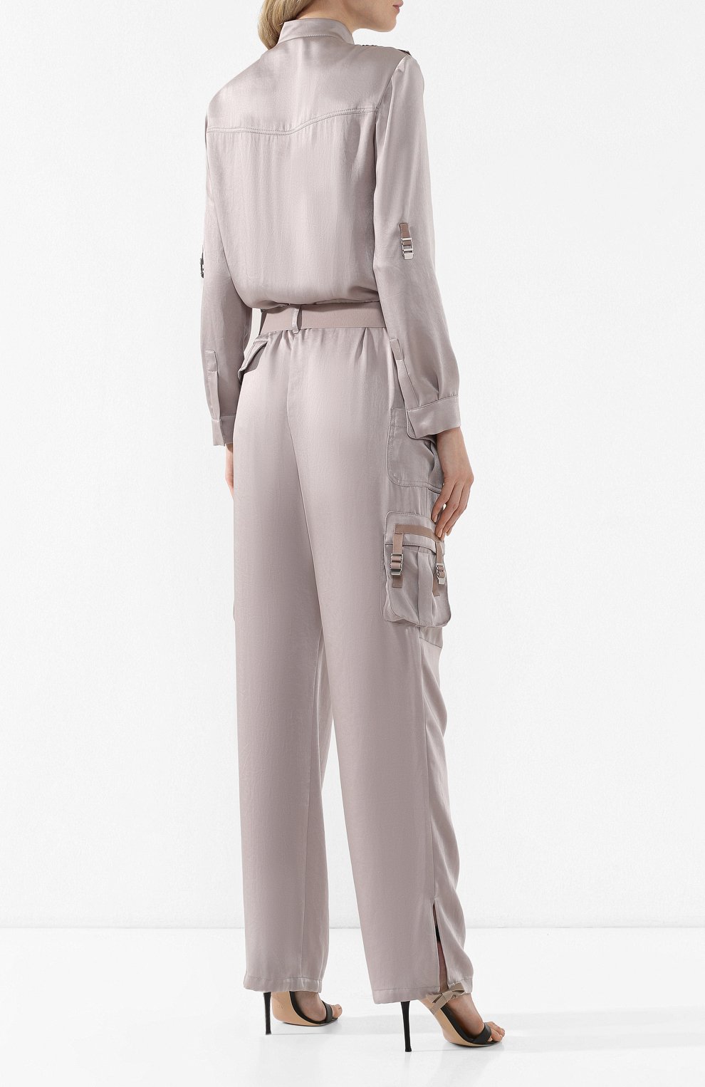 Комбинезон с поясом REDVALENTINO серого цвета по цене 79950 руб., арт. RR3VEA15/HGA, фото 4 Комбинезон с поясом REDVALENTINO, арт. RR3VEA15/HGA, фото 4