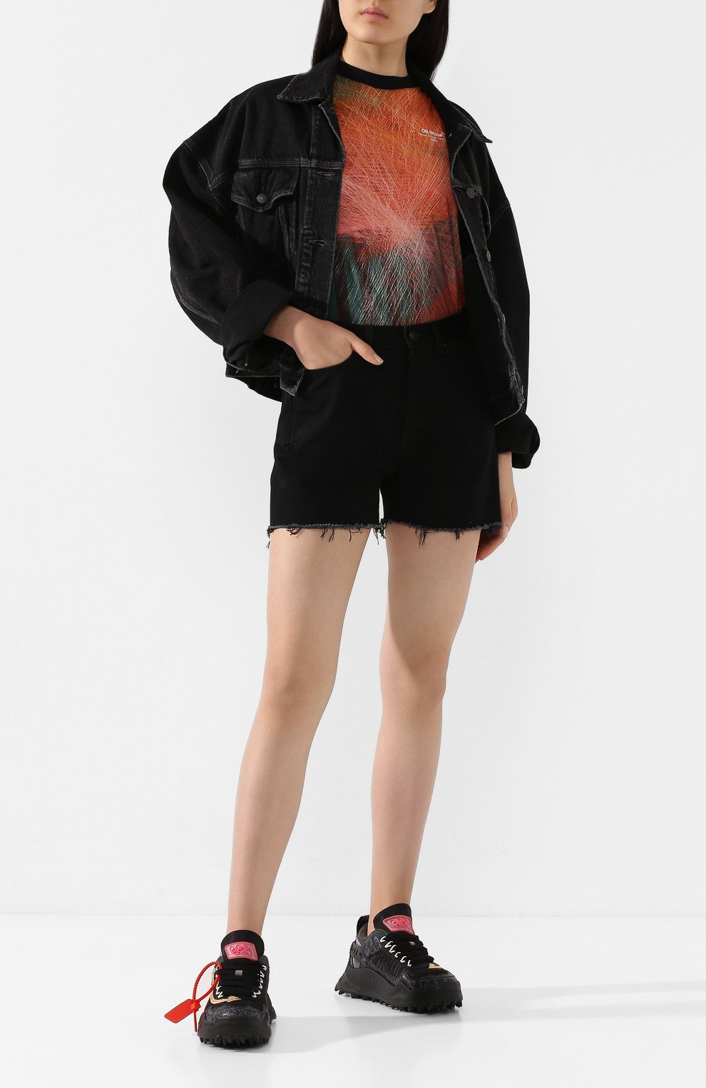 Комбинированные кроссовки OFF-WHITE, арт. 0WIA180T20FAB0021001, фото 2