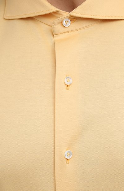 Хлопковая рубашка VAN LAACK желтого цвета по цене 24250 руб., арт. M-PER0N-SSF/180031/3XL, фото 5 Хлопковая рубашка VAN LAACK, арт. M-PER0N-SSF/180031/3XL, фото 5