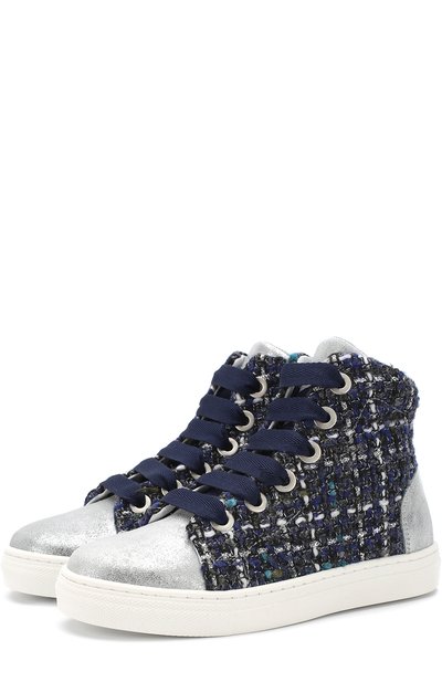 Высокие текстильные кеды с кожаной отделкой JOG DOG, арт. BUT12R/SP0TLAMINATECARMEN/26-30, фото 1