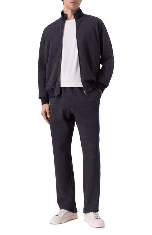 Хлопковые брюки Andrea Campagna 19M703.SZ00.CAMP./48 Синий  19M703.SZ00.CAMP./48 Фото 2