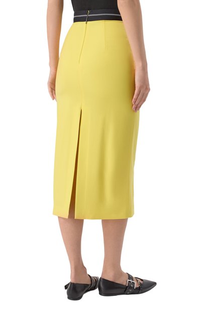 Шерстяная юбка MSGM желтого цвета по цене 31550 руб., арт. 3841MDD17/257127, фото 4 Шерстяная юбка MSGM, арт. 3841MDD17/257127, фото 4