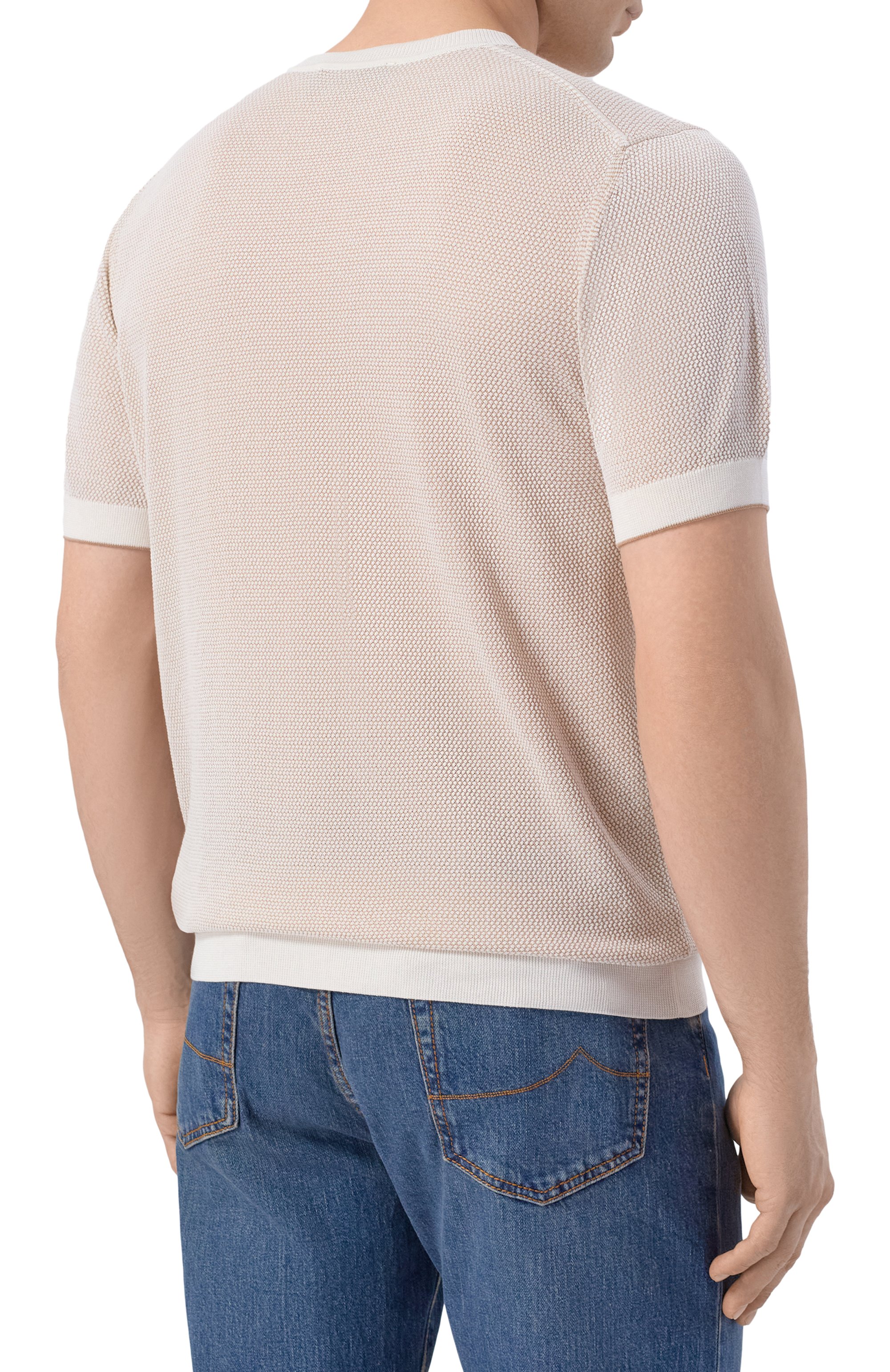 Джемпер из шелка и хлопка BOSS CAMEL, арт. 50560480, фото 4