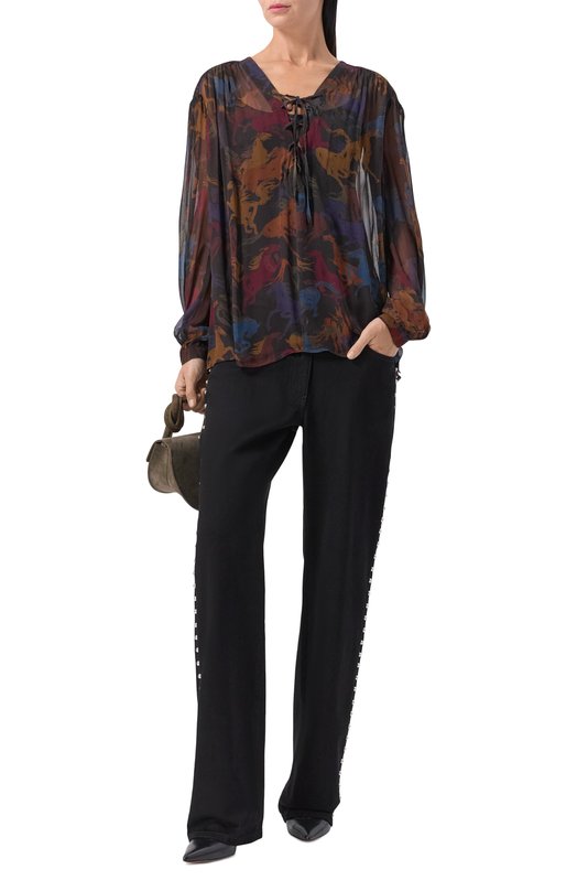 Блузка из вискозы Zadig and Voltaire WWSH02262 Разноцветный  WWSH02262 Фото 2