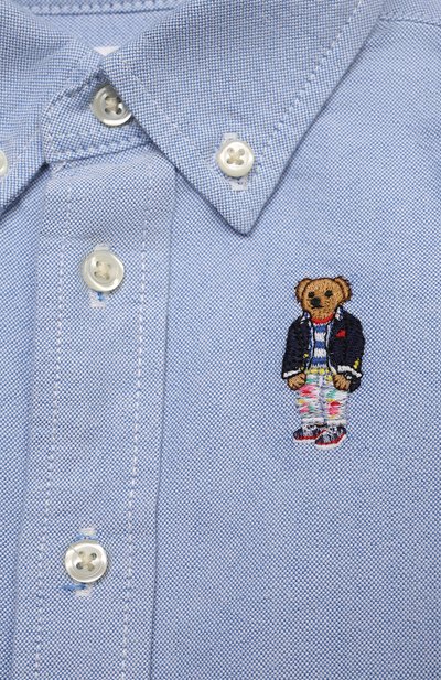 Хлопковая рубашка RALPH LAUREN голубого цвета по цене 8710 руб., арт. 320858907, фото 3 Хлопковая рубашка RALPH LAUREN, арт. 320858907, фото 3