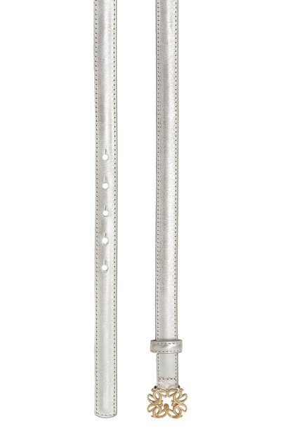 Кожаный ремень ELIE SAAB серебряного цвета по цене 22850 руб., арт. BE002N, фото 3 Кожаный ремень ELIE SAAB, арт. BE002N, фото 3