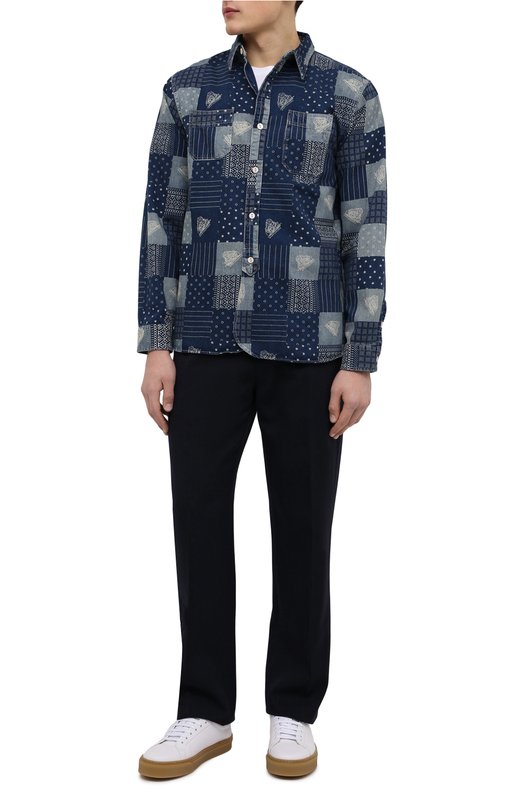 Джинсовая рубашка RRL Синий, фото 2