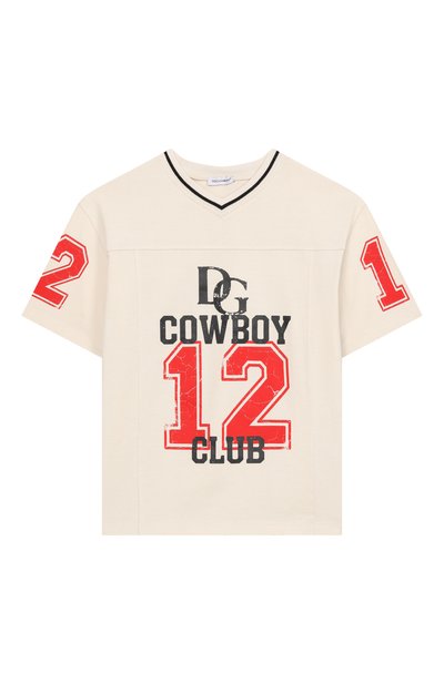 Хлопковая футболка DOLCE & GABBANA, арт. L4JTJZ/G7PUG_001