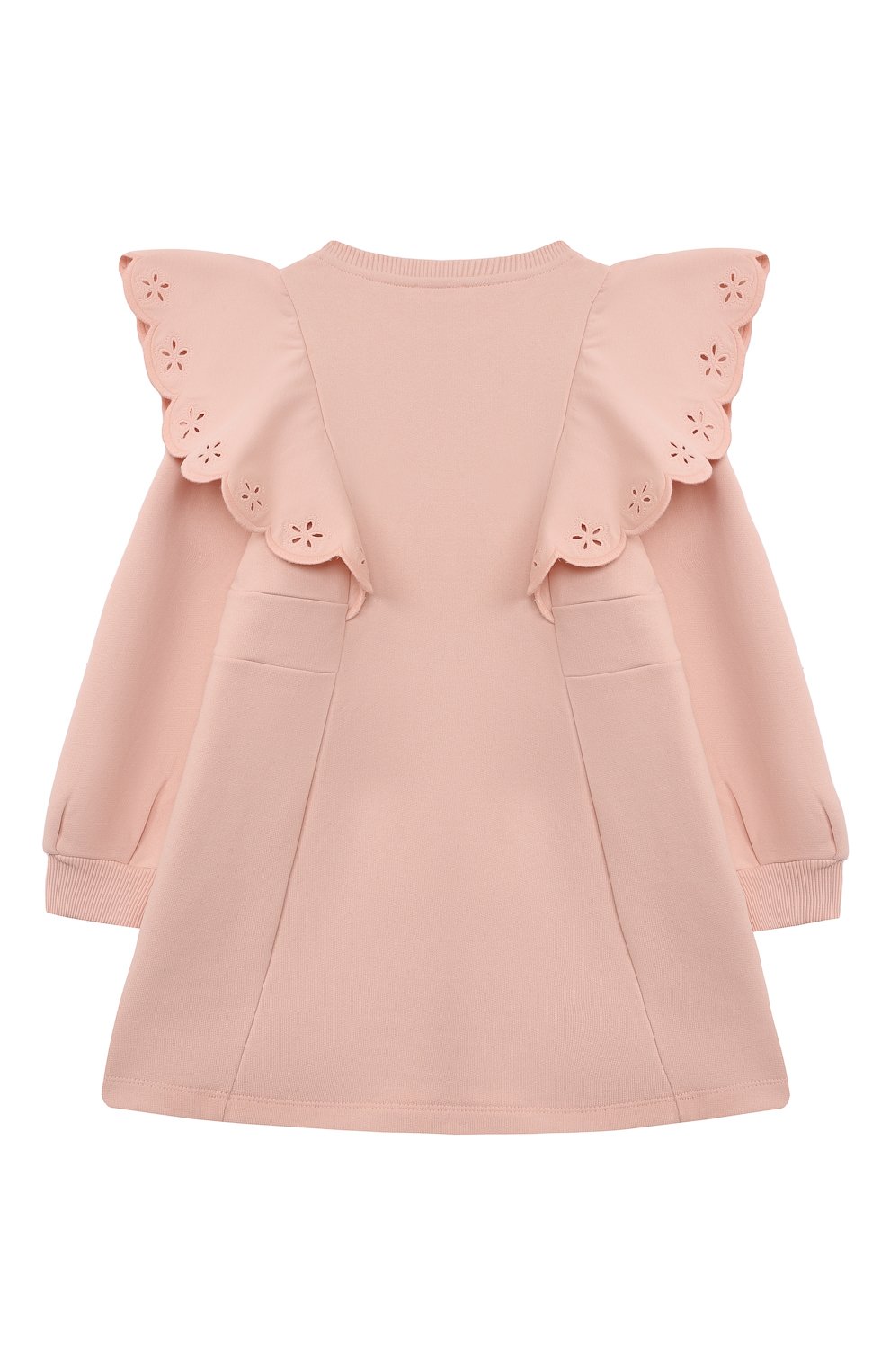 Платье из хлопка и вискозы CHLOÉ светло-розового цвета по цене 24350 руб., арт. C20365, фото 2 Платье из хлопка и вискозы CHLOÉ, арт. C20365, фото 2