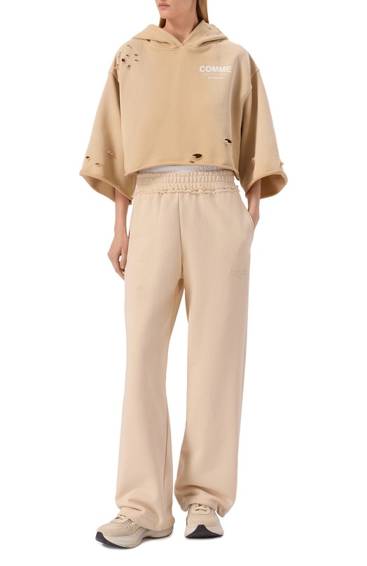 Хлопковые брюки Comme des Fuckdown CFABW01591 Бежевый  CFABW01591 Фото 2