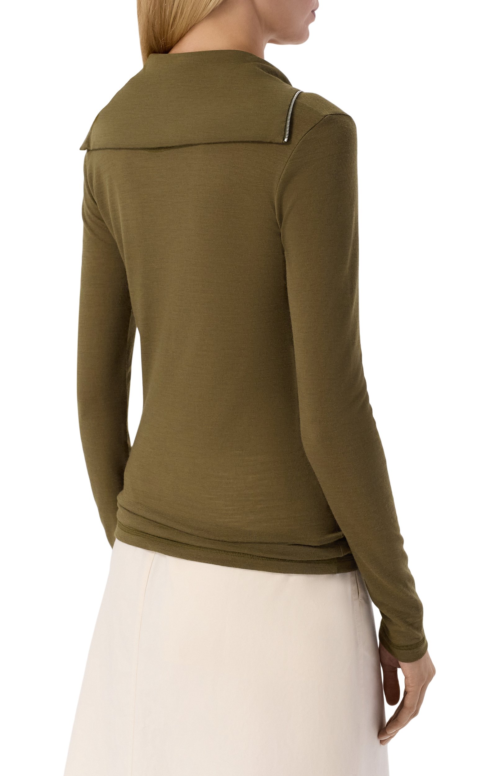 Водолазка JIL SANDER хаки цвета по цене 69900 руб., арт. J02GC0170/J70021, фото 4 Водолазка JIL SANDER, арт. J02GC0170/J70021, фото 4
