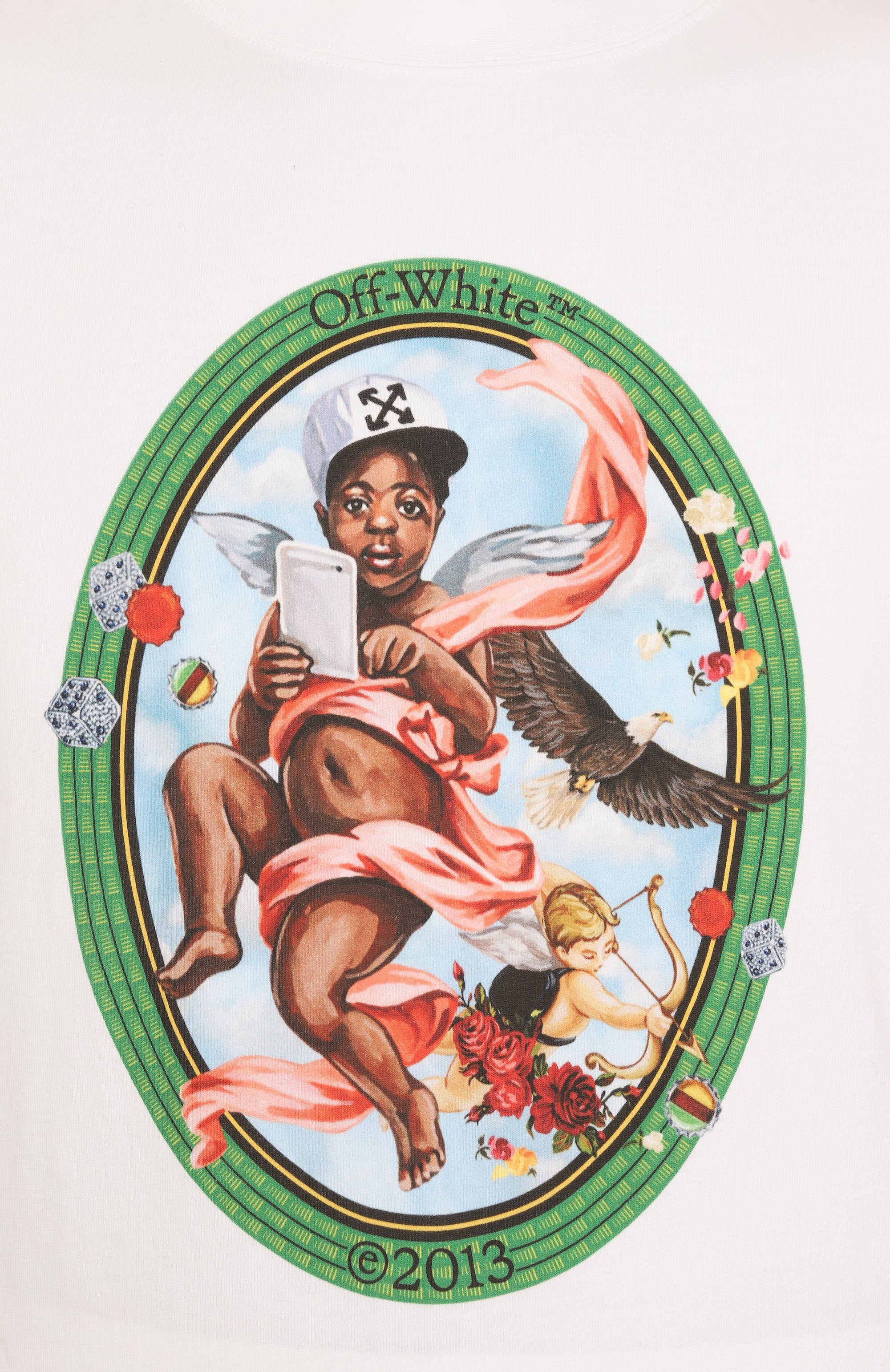 Хлопковая футболка OFF-WHITE, арт. 0MAA120S25JER002, фото 6