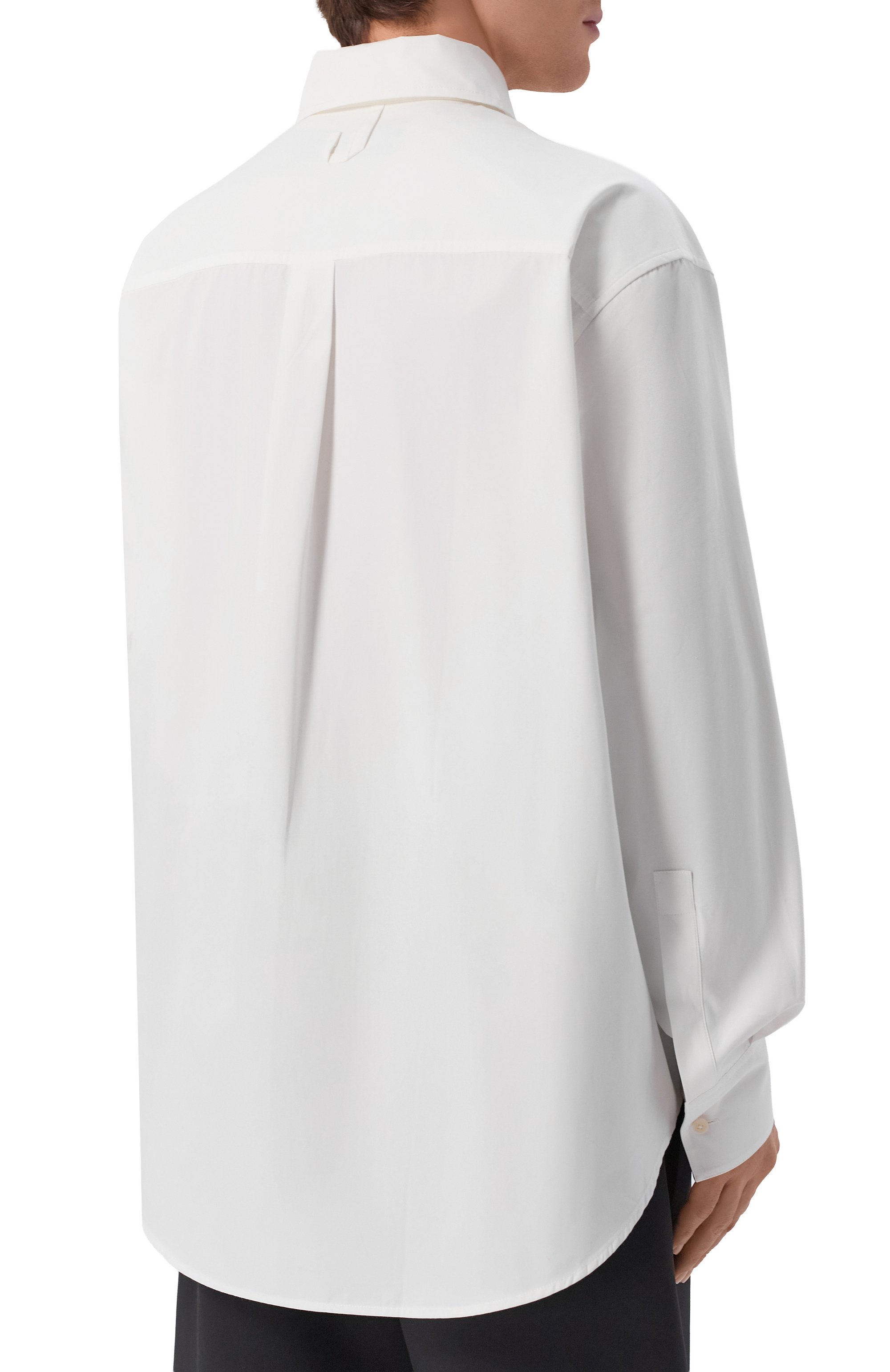 Хлопковая рубашка JACQUEMUS белого цвета по цене 65650 руб., арт. 26ESHM00607/AW00351, фото 4 Хлопковая рубашка JACQUEMUS, арт. 26ESHM00607/AW00351, фото 4