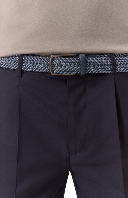 Мужской текстильный ремень ZEGNA темно-синего цвета, арт. B024CZ/LHTEC | Фото 2 (Материал: Текстиль; Нос: Не проставлено; Материал сплава: Проставлено)