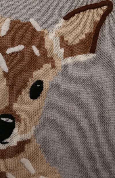 Шерстяной пуловер IL GUFO серого цвета по цене 19850 руб., арт. A24MA473EM220/5A-8A, фото 3 Шерстяной пуловер IL GUFO, арт. A24MA473EM220/5A-8A, фото 3