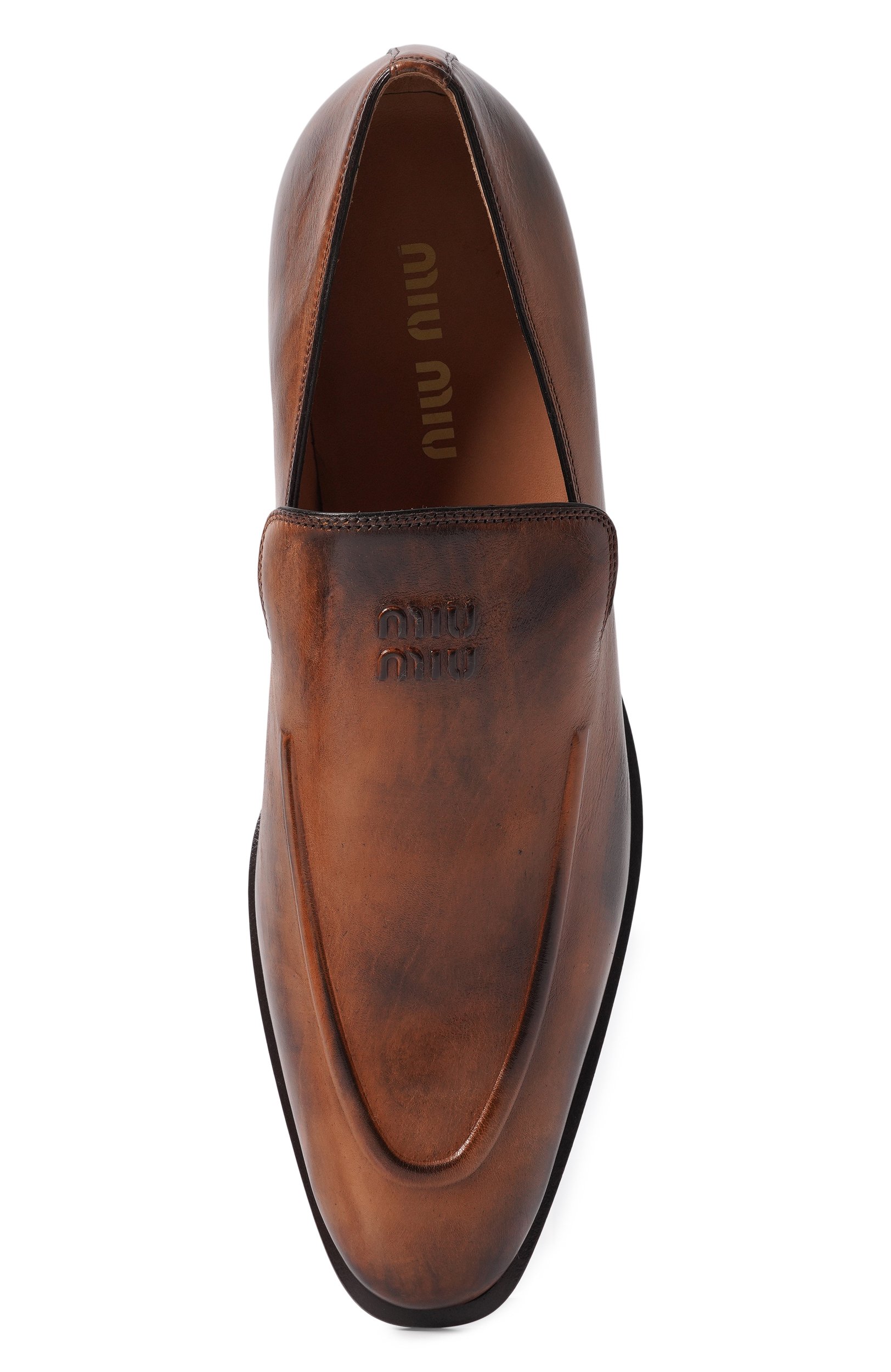Кожаные лоферы MIU MIU, арт. 5D545E/FA020537, фото 6