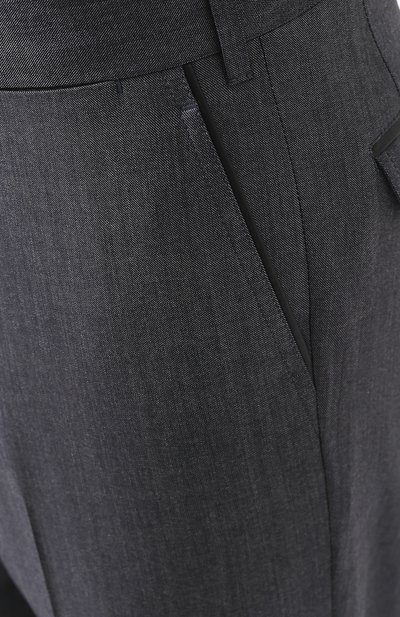 Брюки из шерсти и шелка ZILLI темно-серого цвета по цене 126500 руб., арт. M0Q-40-38N--46404/0001, фото 5 Брюки из шерсти и шелка ZILLI, арт. M0Q-40-38N--46404/0001, фото 5