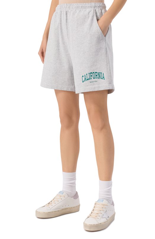 Хлопковые шорты Sporty and Rich SH039622501GY03 Серый  SH039622501GY03 Фото 3