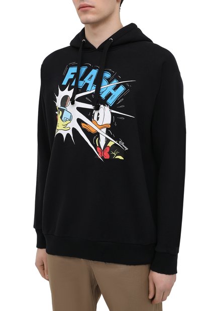 Хлопковое худи disney x gucci GUCCI черного цвета по цене 136800 руб., арт. 623244/XJDAI, фото 3 Хлопковое худи disney x gucci GUCCI, арт. 623244/XJDAI, фото 3