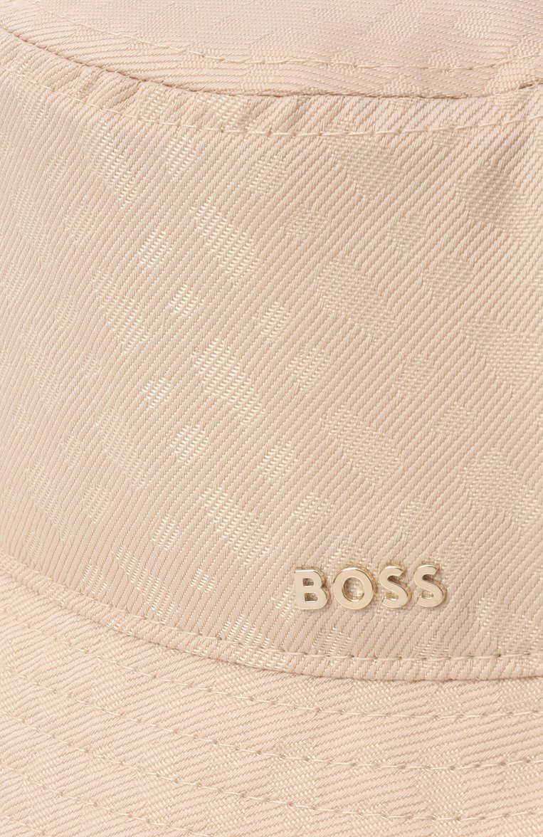Женская панама BOSS бежевого цвета, арт. 50533383 | Фото 4 (Материал: Текстиль, Синтетический материал; Нос: Не проставлено)