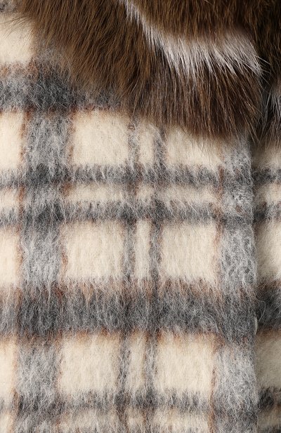 Шерстяное пальто с меховой подкладкой COLOR TEMPERATURE, арт. fw18ct14, фото 5