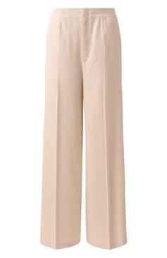 Женские брюки из вискозы и хлопка FORTE_FORTE бежевого цвета, арт. 13531_MY PANTS | Фото 1 (Материал сплава: Проставлено; Длина (брюки, джинсы): Стандартные; Материал внешний: Вискоза; Драгоценные камни: Проставлено; Силуэт Ж (брюки и джинсы): Широкие; Женское Кросс-КТ: Брюки-одежда; Кросс-КТ: костюм; Стили: Кэжуэл)