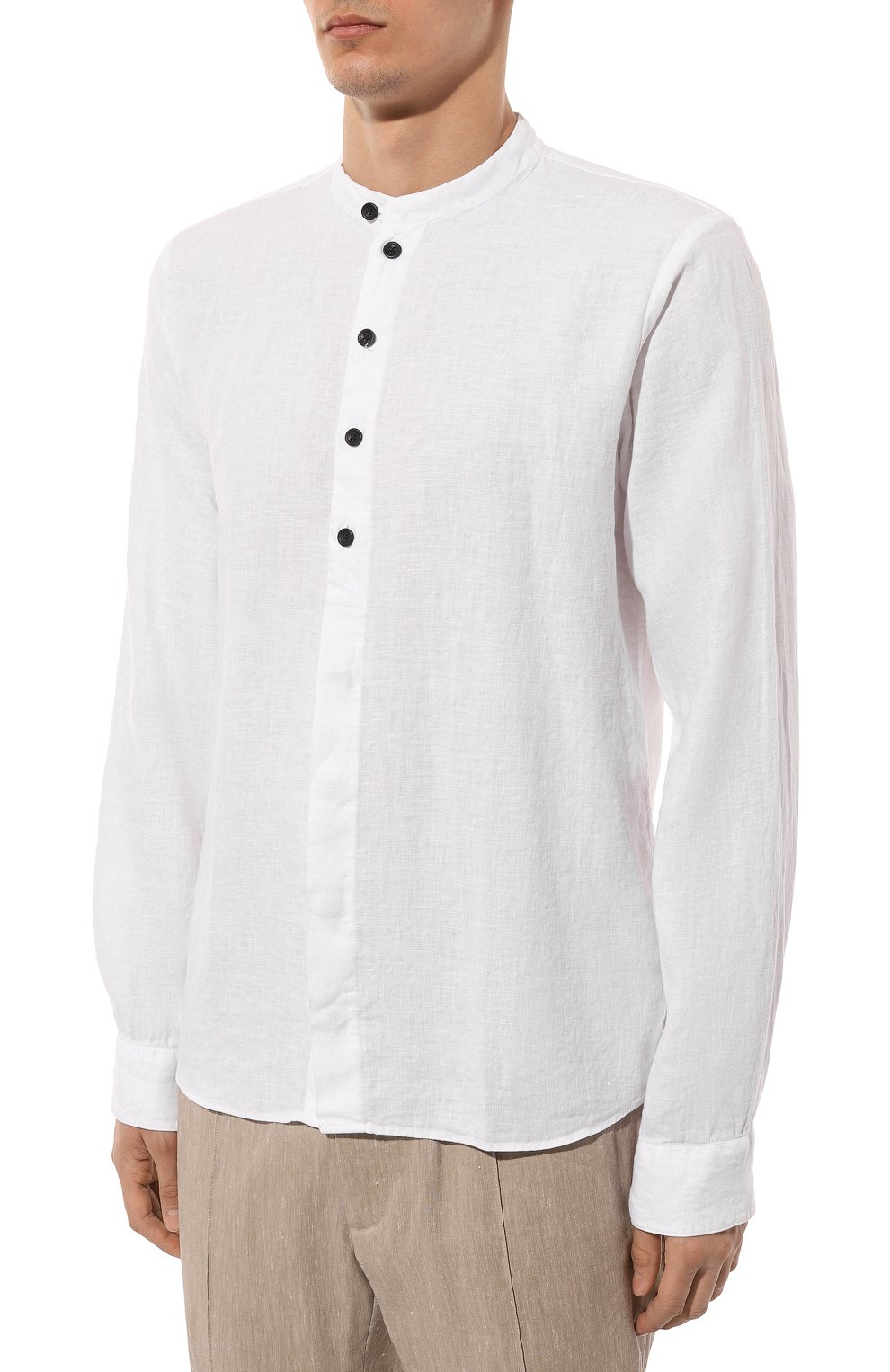 Льняная рубашка HANNES ROETHER белого цвета по цене 23900 руб., арт. TU29BS.608, фото 3 Льняная рубашка HANNES ROETHER, арт. TU29BS.608, фото 3