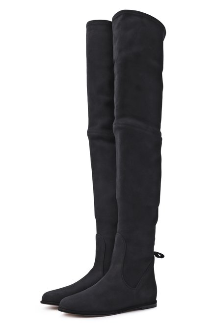 Женские замшевые ботфорты KITON, арт. D60833K0520H04