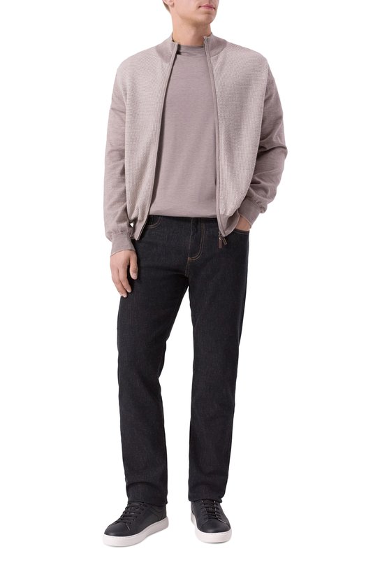 Футболка из шелка и хлопка Colombo TS00412/M0146-U Бежевый  TS00412/M0146-U Фото 2