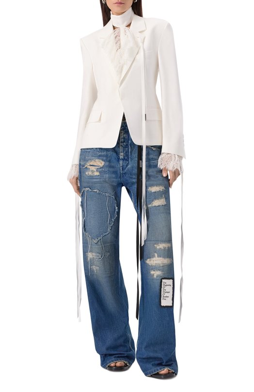 Жакет из вискозы Ann Demeulemeester B0012779/FA558 Белый  B0012779/FA558 Фото 2