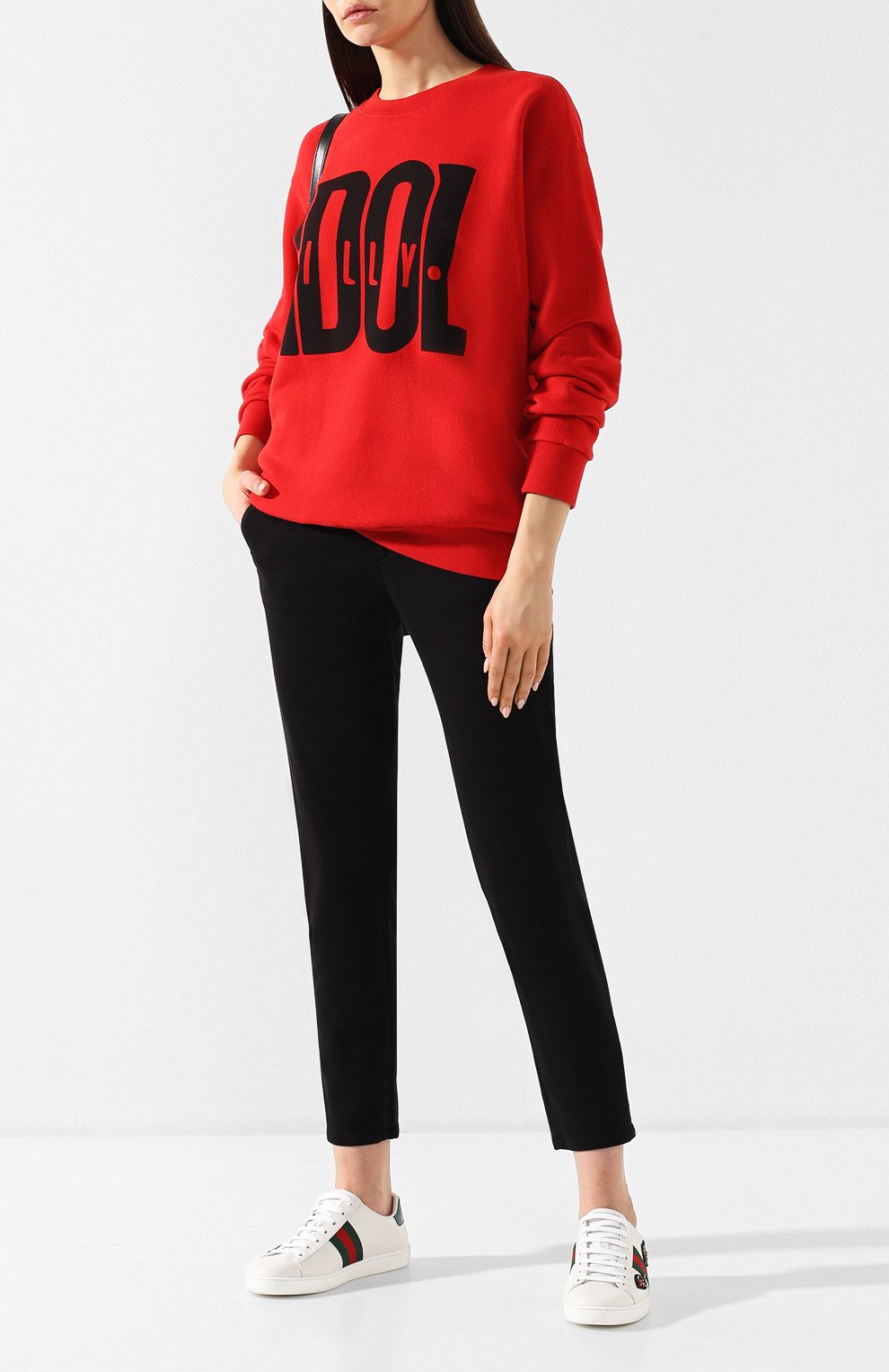Хлопковый пуловер GUCCI красного цвета по цене 62850 руб., арт. 469250/XJAK4, фото 2 Хлопковый пуловер GUCCI, арт. 469250/XJAK4, фото 2