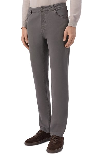 Джинсы traditional fit BRUNELLO CUCINELLI серого цвета по цене 88800 руб., арт. M277PD3210, фото 3 Джинсы traditional fit BRUNELLO CUCINELLI, арт. M277PD3210, фото 3