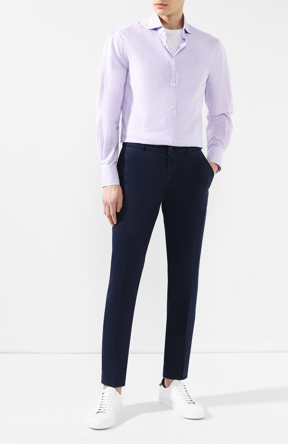 Рубашка из смеси льна и хлопка BRUNELLO CUCINELLI, арт. MQ6751718, фото 2