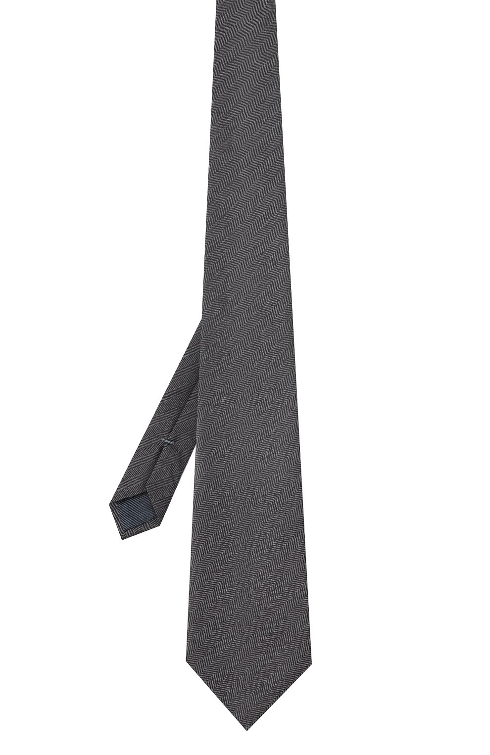 Шелковый галстук ZEGNA серого цвета по цене 23700 руб., арт. Z8D30/1UM, фото 2 Шелковый галстук ZEGNA, арт. Z8D30/1UM, фото 2