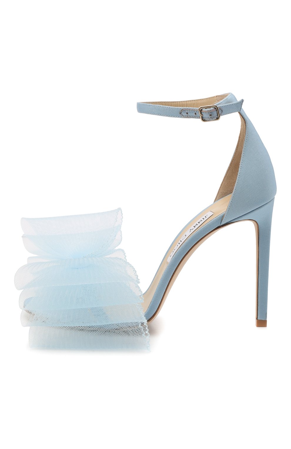 Текстильные босоножки aveline 100 JIMMY CHOO, арт. AVELINE 100/YMG, фото 4