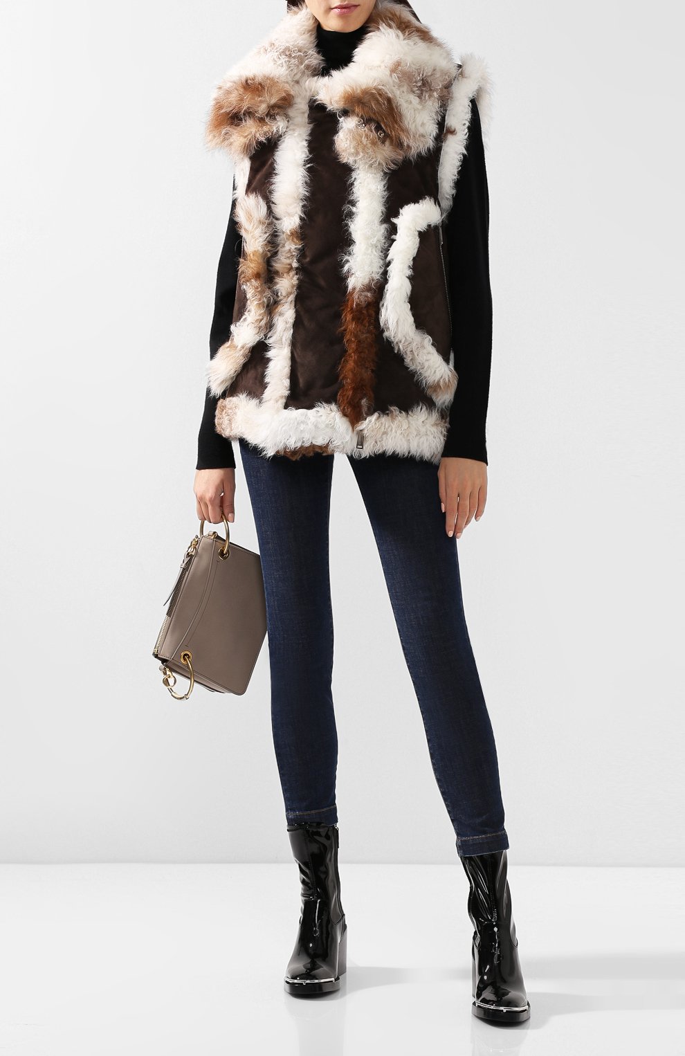 Кожаный жилет на меховой подкладке DSQUARED2, арт. S72FB0135/SY1328, фото 2