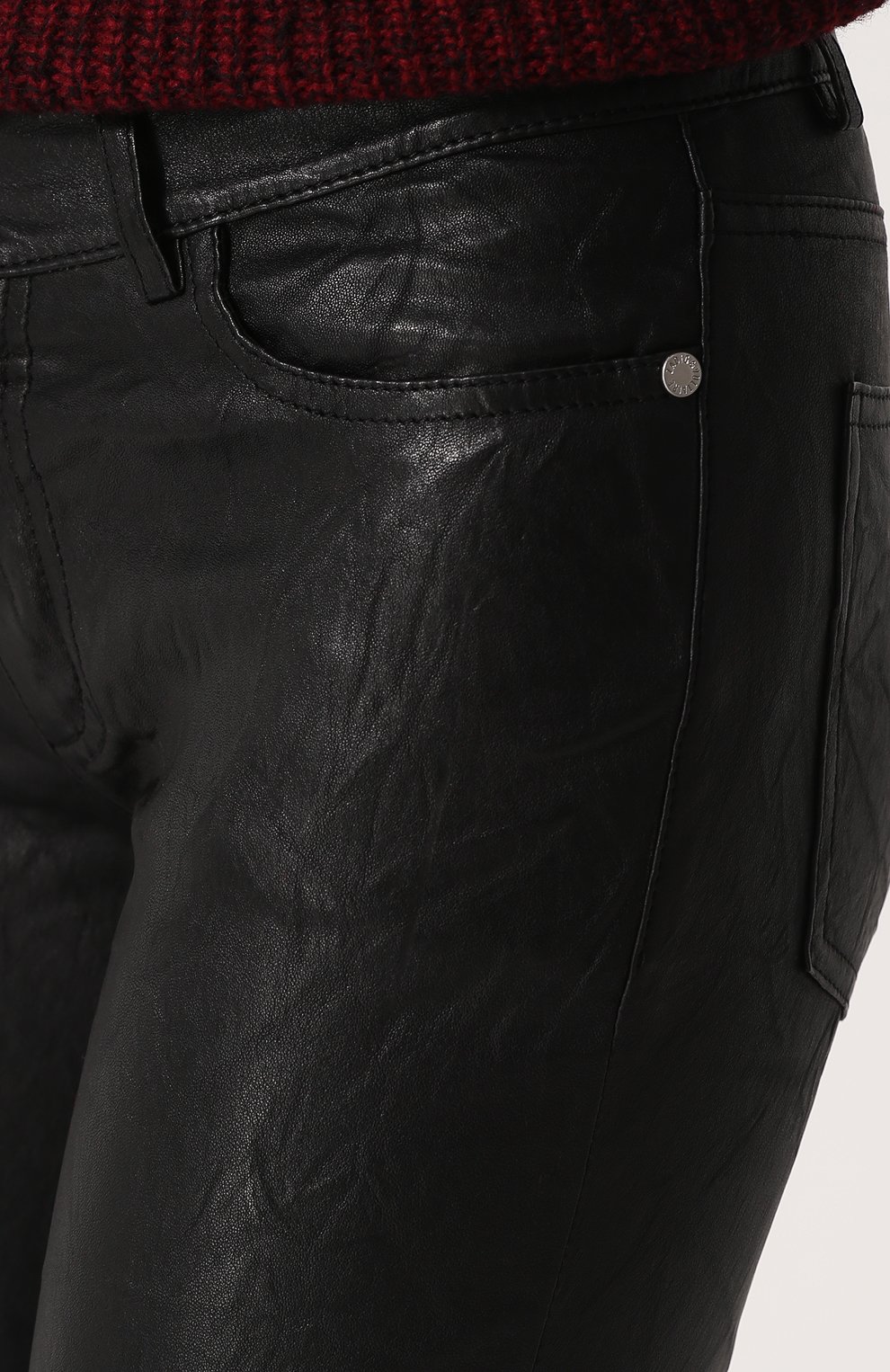 Однотонные кожаные брюки-скинни ZADIG AND VOLTAIRE, арт. WFCU1408F, фото 5