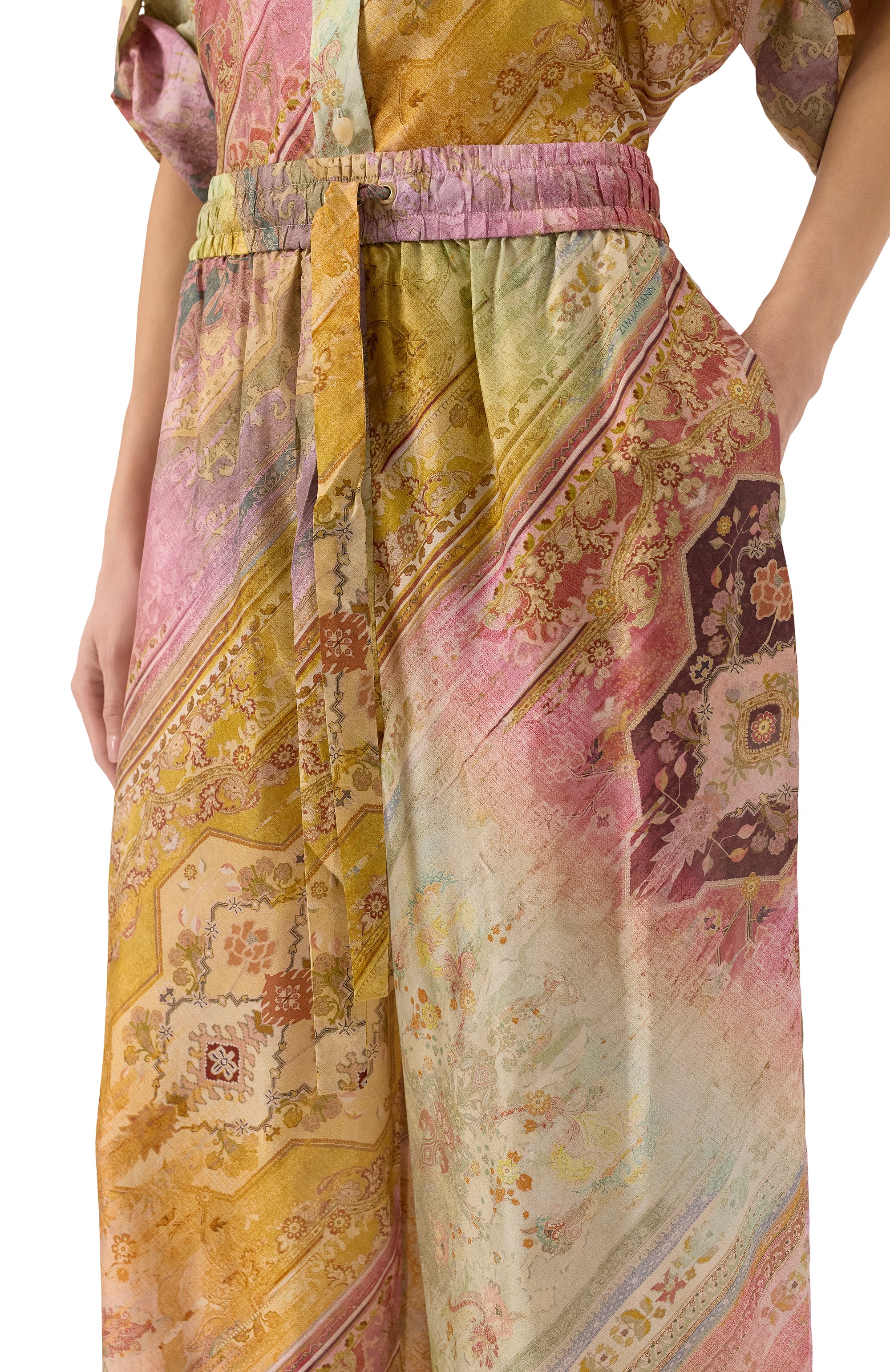 Шелковые брюки ZIMMERMANN разноцветного цвета по цене 105000 руб., арт. 0679PRS253, фото 5 Шелковые брюки ZIMMERMANN, арт. 0679PRS253, фото 5