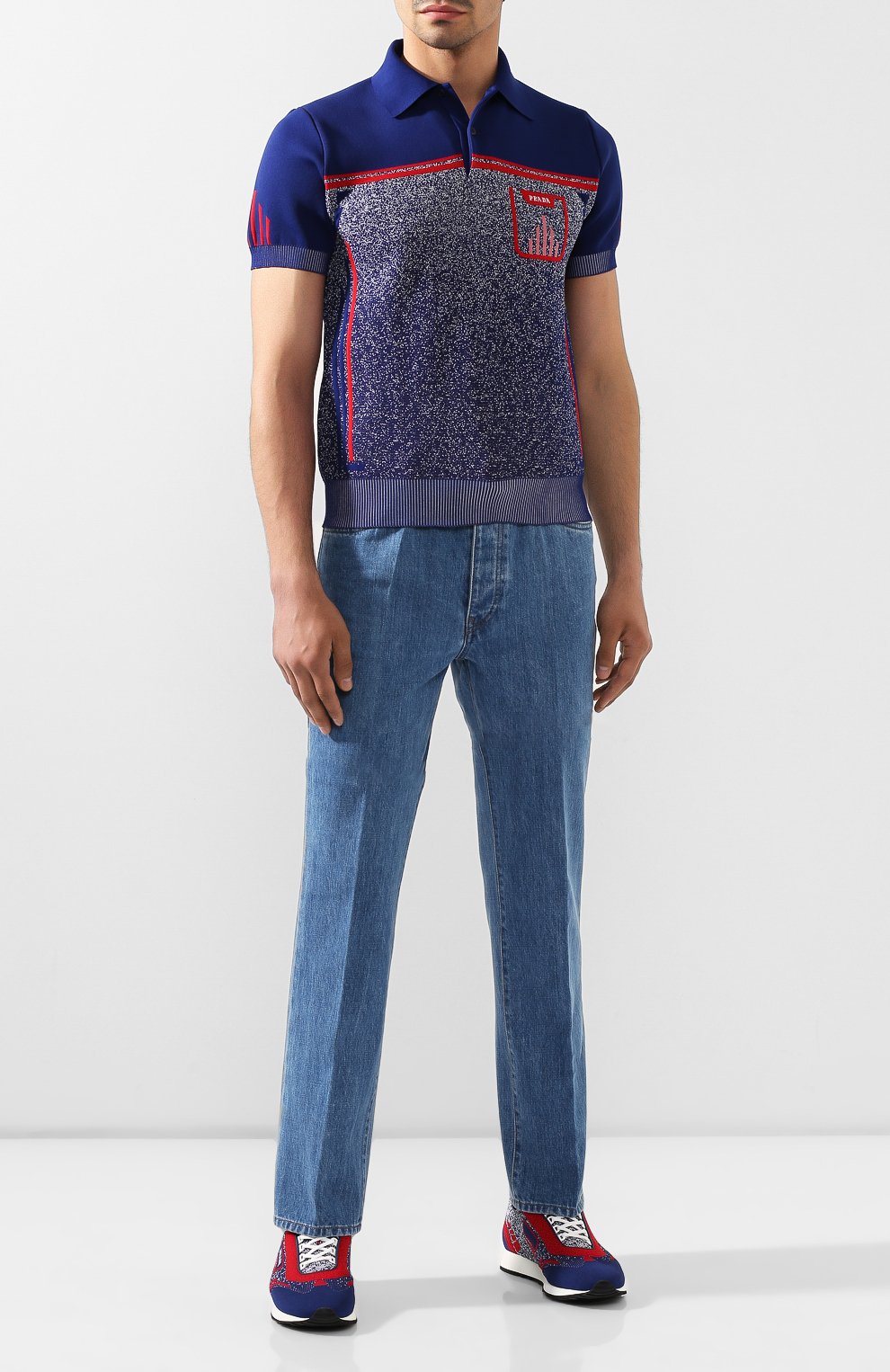 Текстильные кроссовки PRADA, арт. 2EG272-3KUX-F0XUS, фото 2