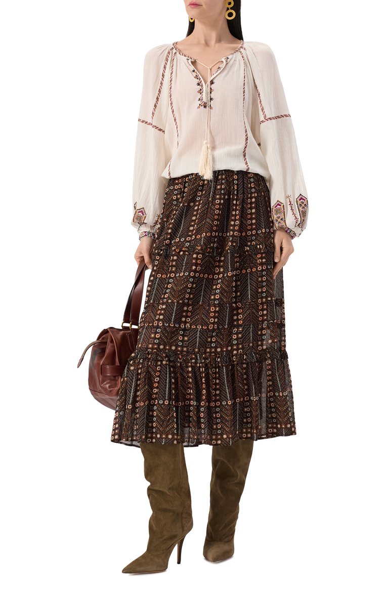 Хлопковая юбка ISABEL MARANT ETOILE, арт. JU0239FA/C1J19E, фото 2