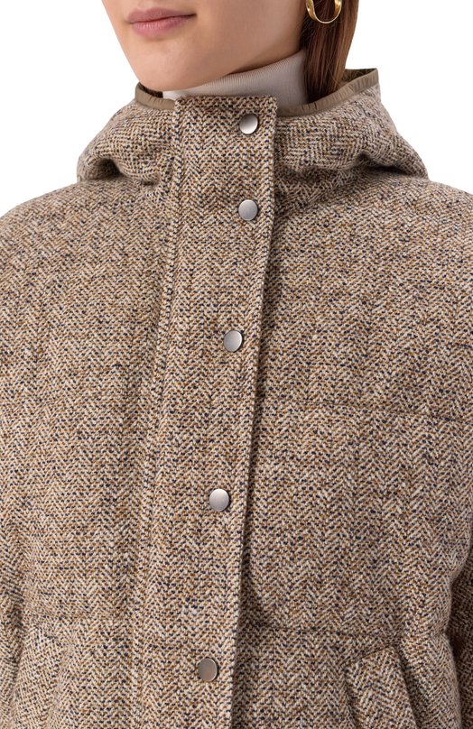 Двусторонний пуховик Brunello Cucinelli MG5307729 Бежевый  MG5307729 Фото 5