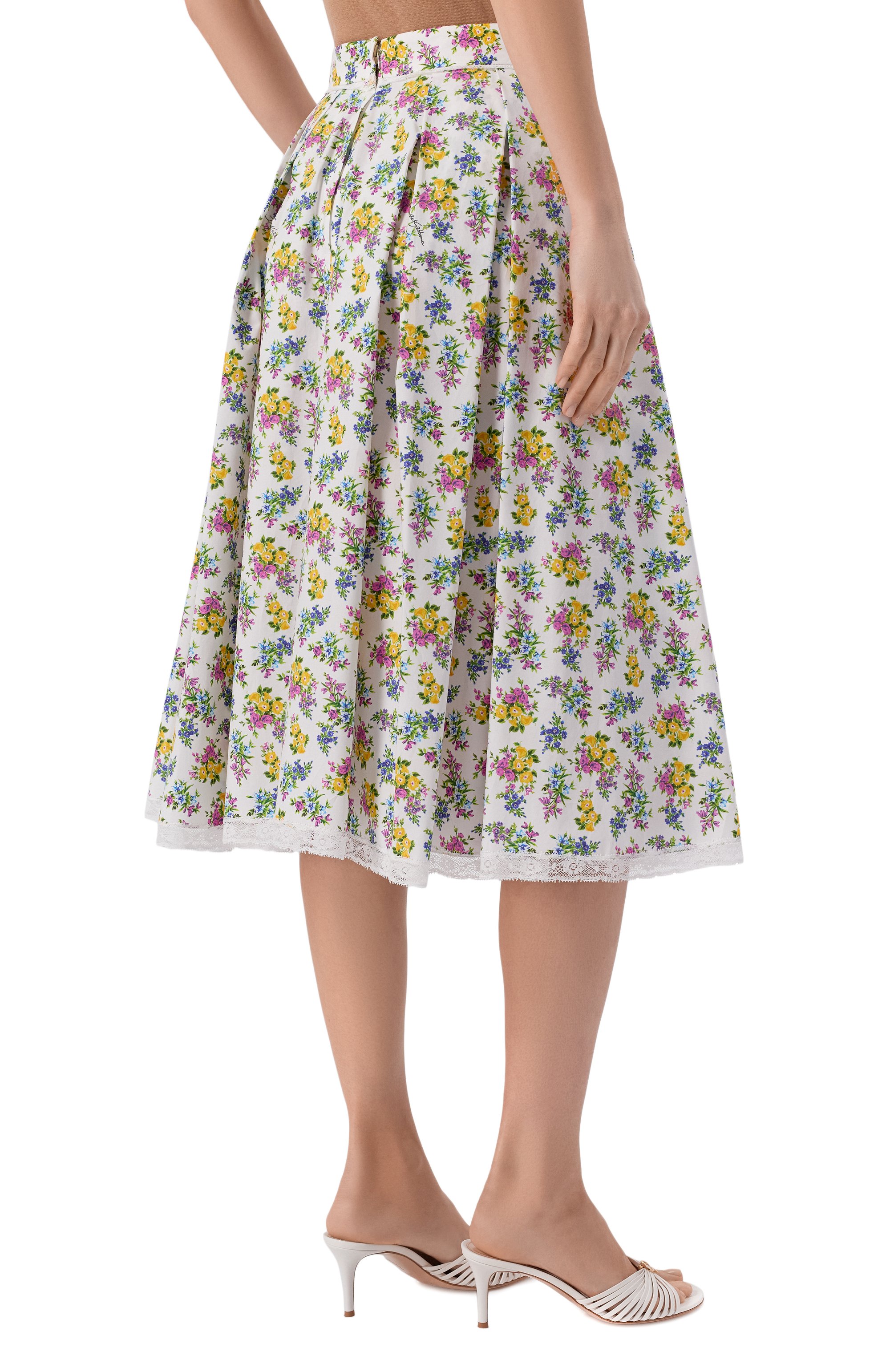 Хлопковая юбка DOLCE & GABBANA белого цвета по цене 178000 руб., арт. F4DA8T/HS5T9, фото 4 Хлопковая юбка DOLCE & GABBANA, арт. F4DA8T/HS5T9, фото 4