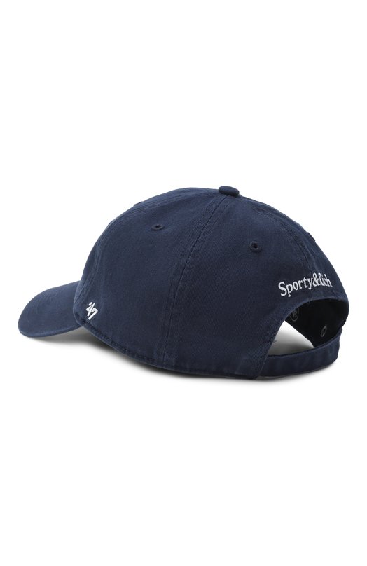 Хлопковая бейсболка Sporty and Rich AC060627671BL32 Синий  AC060627671BL32 Фото 3