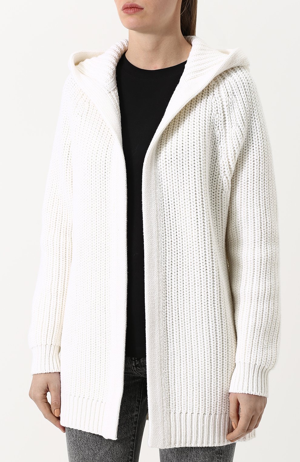 Кардиган из смеси шерсти и хлопка с капюшоном MICHAEL KORS COLLECTION, арт. KRK/664AKK979, фото 3